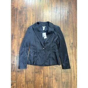 Cache Blazer Womens S Navy Career Formal Chic NWT $178 Retail Luxury Business